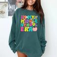 Groovy In My Middle School Era Back To School Teacher Comfort Colors Sweatshirt Blue Spruce Groovy In My Middle School Era Back To School Teacher Comfort Colors Sweatshirt Blue Spruce
