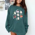 Halloween Advocate Heat Transfers Special Education Teacher Men Women Comfort Colors Sweatshirt Blue Spruce