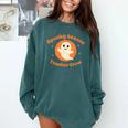 Halloween Teacher Crew Spooky Season Retro Ghost Comfort Colors Sweatshirt Blue Spruce Halloween Teacher Crew Spooky Season Retro Ghost Comfort Colors Sweatshirt Blue Spruce