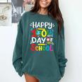 Happy 100th Day Of School 100 Days Of School Teacher Student Comfort Colors Sweatshirt Blue Spruce Happy 100th Day Of School 100 Days Of School Teacher Student Comfort Colors Sweatshirt Blue Spruce