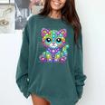 Happy Dot Day Colorful Polka Dot Cat Kitten Teachers Kids Comfort Colors Sweatshirt Blue Spruce Happy Dot Day Colorful Polka Dot Cat Kitten Teachers Kids Comfort Colors Sweatshirt Blue Spruce