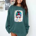 Happy Fri-Yay Friday Teacher Life Happy Friday Comfort Colors Sweatshirt Blue Spruce