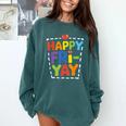 Happy Fri-Yay Teacher Life Weekend Pun Happy Friday Comfort Colors Sweatshirt Blue Spruce Happy Fri-Yay Teacher Life Weekend Pun Happy Friday Comfort Colors Sweatshirt Blue Spruce