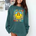 Happy To See Your Face Hippie Smile Back To School Teachers Comfort Colors Sweatshirt Blue Spruce Happy To See Your Face Hippie Smile Back To School Teachers Comfort Colors Sweatshirt Blue Spruce