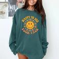 Happy To See Your Face Retro Happy Teacher Back To School Comfort Colors Sweatshirt Blue Spruce Happy To See Your Face Retro Happy Teacher Back To School Comfort Colors Sweatshirt Blue Spruce