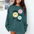 Happy To See Your Face Smile Face Teacher Back To School Comfort Colors Sweatshirt Blue Spruce Happy To See Your Face Smile Face Teacher Back To School Comfort Colors Sweatshirt Blue Spruce