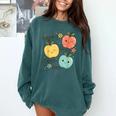 Happy To See Your Face Teacher Apple Comfort Colors Sweatshirt Blue Spruce Happy To See Your Face Teacher Apple Comfort Colors Sweatshirt Blue Spruce