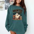 Haunted By 67 Teacher Ghost Pumpkin Halloween Costum Comfort Colors Sweatshirt Blue Spruce Haunted By 67 Teacher Ghost Pumpkin Halloween Costum Comfort Colors Sweatshirt Blue Spruce