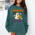 Haunted By Fractions Math Halloween Teacher Comfort Colors Sweatshirt Blue Spruce Haunted By Fractions Math Halloween Teacher Comfort Colors Sweatshirt Blue Spruce