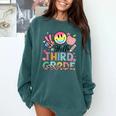Hello 3rd Grade Boy Girl Teacher Back To School 3rd Grade Comfort Colors Sweatshirt Blue Spruce