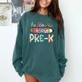 Hello Pre-K Pencil Teacher Student Tie Dye Comfort Colors Sweatshirt Blue Spruce Hello Pre-K Pencil Teacher Student Tie Dye Comfort Colors Sweatshirt Blue Spruce