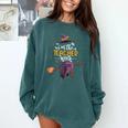 Im The Teacher Witch Halloween Matching Group Costume Comfort Colors Sweatshirt Blue Spruce