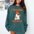Inclusion Isn't Scary Shirt Halloween SLP Sped Teacher Comfort Colors Sweatshirt Blue Spruce