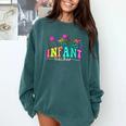 Infant Teacher Floral First Day Back To School Teaching Comfort Colors Sweatshirt Blue Spruce Infant Teacher Floral First Day Back To School Teaching Comfort Colors Sweatshirt Blue Spruce