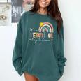 It's A Beautiful Day To Learn Cute Rainbow Boho Teacher Comfort Colors Sweatshirt Blue Spruce It's A Beautiful Day To Learn Cute Rainbow Boho Teacher Comfort Colors Sweatshirt Blue Spruce