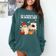 It's A Bootiful Day To Make Art Groovy Art Teacher Halloween Comfort Colors Sweatshirt Blue Spruce