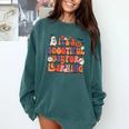 It's A Bootiful Day For Learning Cute Teacher Halloween Comfort Colors Sweatshirt Blue Spruce