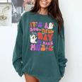 It's a Bootiful Day To Make Music Halloween Music Teacher Comfort Colors Sweatshirt Blue Spruce