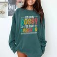 I´m Not Bossy I´m The Teacher Graduation Men Women Comfort Colors Sweatshirt Blue Spruce