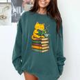 Kawaii Cats Lover Coffee Books Teacher Librarian Cat Comfort Colors Sweatshirt Blue Spruce Kawaii Cats Lover Coffee Books Teacher Librarian Cat Comfort Colors Sweatshirt Blue Spruce