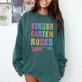 KINDERGARTEN ROCKS Teacher Crew Rock Star Kinder Team Comfort Colors Sweatshirt Blue Spruce KINDERGARTEN ROCKS Teacher Crew Rock Star Kinder Team Comfort Colors Sweatshirt Blue Spruce
