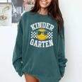 Kindergarten Teacher First Day Of Kinder Back To School Comfort Colors Sweatshirt Blue Spruce Kindergarten Teacher First Day Of Kinder Back To School Comfort Colors Sweatshirt Blue Spruce
