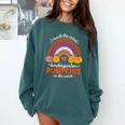 Kindergarten Teacher Pumpkin Patch Cute Comfort Colors Sweatshirt Blue Spruce