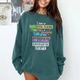 I Am A Kindergarten Teacher Shirt Creative Comfort Colors Sweatshirt Blue Spruce