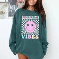 Kindergarten Vibes First Day Of School Kindergarten Teacher Comfort Colors Sweatshirt Blue Spruce