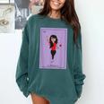 La Maestra Mexican Bingo Card Teacher Lottery Card Comfort Colors Sweatshirt Blue Spruce