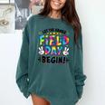 Let The Games Field Day Begin Tie Dye Adults Teacher Kids Comfort Colors Sweatshirt Blue Spruce Let The Games Field Day Begin Tie Dye Adults Teacher Kids Comfort Colors Sweatshirt Blue Spruce