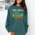Can I Lick It Periodic Table Science Teacher Student Comfort Colors Sweatshirt Blue Spruce Can I Lick It Periodic Table Science Teacher Student Comfort Colors Sweatshirt Blue Spruce