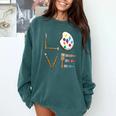 Love Art For Artist Art Teacher Comfort Colors Sweatshirt Blue Spruce