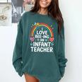 I Love Bee-Ing An Infant Teacher Toddler Teaching Comfort Colors Sweatshirt Blue Spruce I Love Bee-Ing An Infant Teacher Toddler Teaching Comfort Colors Sweatshirt Blue Spruce