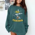 I Love Bee-Ing A Teacher Honey Bee Job Profession Comfort Colors Sweatshirt Blue Spruce