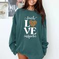 Love Leopard Print Teacher Cheetah School Inspire Teach Comfort Colors Sweatshirt Blue Spruce Love Leopard Print Teacher Cheetah School Inspire Teach Comfort Colors Sweatshirt Blue Spruce