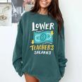 Lower Teacher's Salaries For Men Women Girls Kids Comfort Colors Sweatshirt Blue Spruce