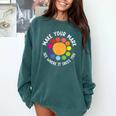 Make Your Mark For a International Dot Day Teacher Dot Lover Comfort Colors Sweatshirt Blue Spruce