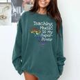 Music Teacher Comfort Colors Sweatshirt Blue Spruce Music Teacher Comfort Colors Sweatshirt Blue Spruce