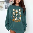 Music Teacher Orchestra Shirt Spooky Halloween Ghost Band Comfort Colors Sweatshirt Blue Spruce