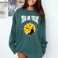 Nerdy Trig Or Treat Halloween Costume Math Teacher Comfort Colors Sweatshirt Blue Spruce