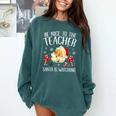 Be Nice To The Teacher Santa Is Watching School Christmas Comfort Colors Sweatshirt Blue Spruce