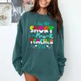 I Am Not Short I Am Pre-K Teacher Size Teacher For Men Women Kids Comfort Colors Sweatshirt Blue Spruce