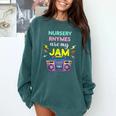 Nursery Rhymes Are My Jam 80s Retro Teachers & Students Kids Comfort Colors Sweatshirt Blue Spruce Nursery Rhymes Are My Jam 80s Retro Teachers & Students Kids Comfort Colors Sweatshirt Blue Spruce