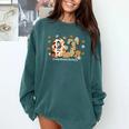 Occupational Therapy Fall Autumn Pumpkin Flower OTA Teacher Comfort Colors Sweatshirt Blue Spruce