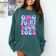 OMG Point Your Toes Dancing Teacher Tap Dancer Dance For Men Women Kids Comfort Colors Sweatshirt Blue Spruce