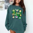 One Lucky Teacher St Patrick's Day Irish Teacher Lucky Era Comfort Colors Sweatshirt Blue Spruce