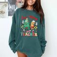 One Merry Teacher Groovy Christmas Tree Pjs Xmas Teacher Comfort Colors Sweatshirt Blue Spruce One Merry Teacher Groovy Christmas Tree Pjs Xmas Teacher Comfort Colors Sweatshirt Blue Spruce