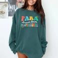 Para Paraprofessional Dream Crew Team Back To School Teacher Comfort Colors Sweatshirt Blue Spruce Para Paraprofessional Dream Crew Team Back To School Teacher Comfort Colors Sweatshirt Blue Spruce