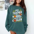 PE Coach PE Teacher Like Normal Teacher But Cooler Comfort Colors Sweatshirt Blue Spruce PE Coach PE Teacher Like Normal Teacher But Cooler Comfort Colors Sweatshirt Blue Spruce